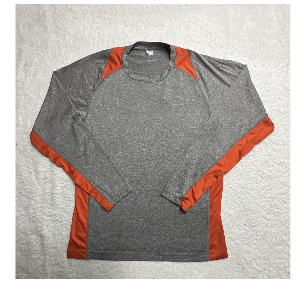 Sport-Tek Raglan T-Shirt Gray Orange Crew Neck The Home Depot Men's XS